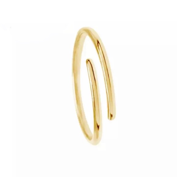 Simple Gold or Silver Wrap Ring - Picture 2 of 3